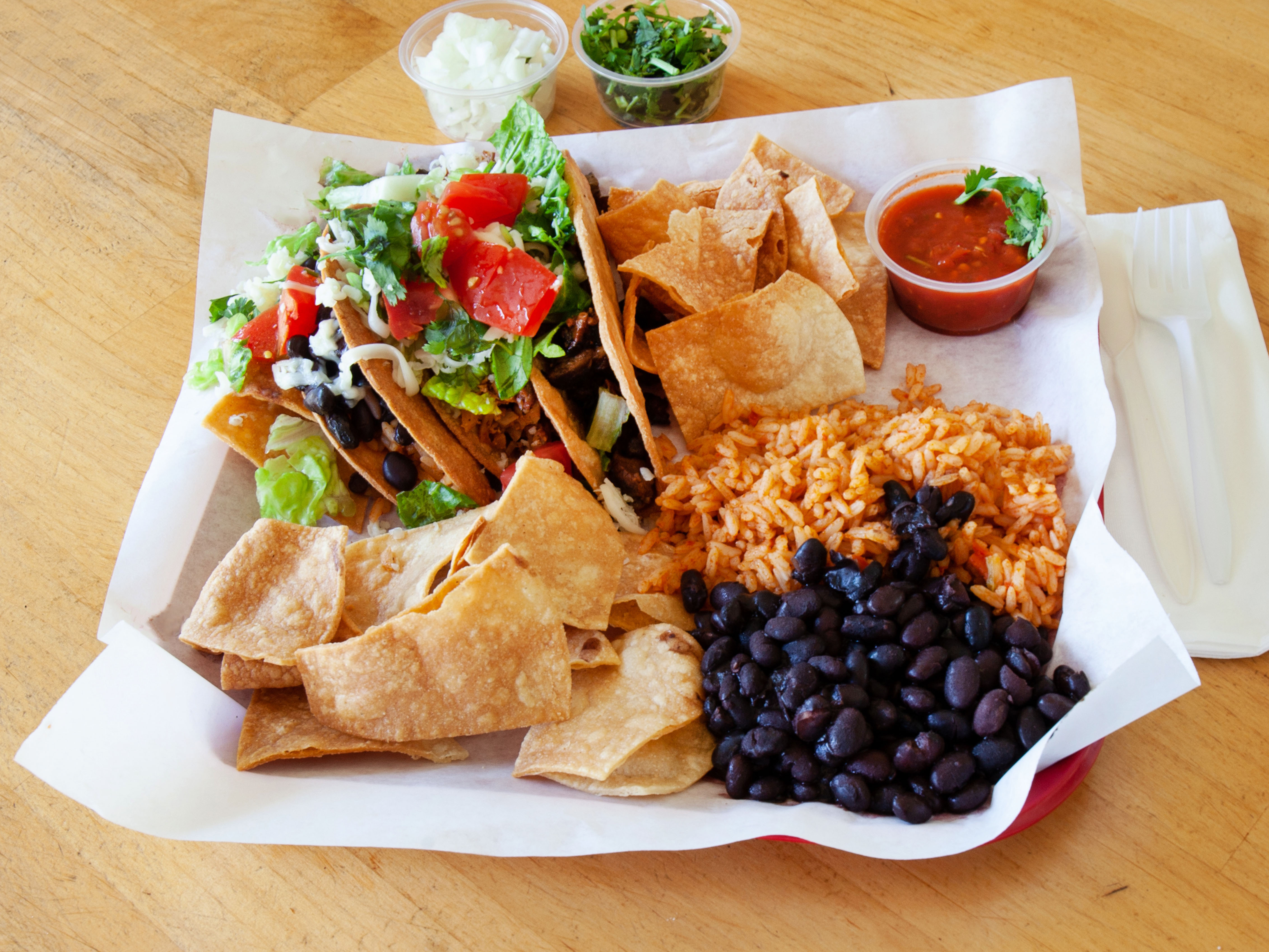 Order Tres Tacos Asada Combo food online from Fiesta feast store, Pacific Palisades on bringmethat.com