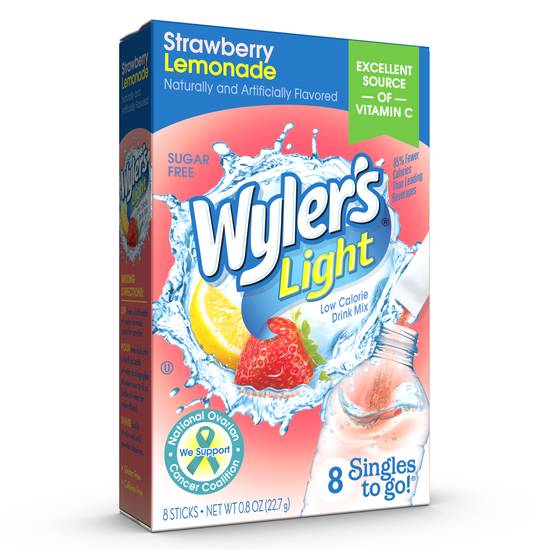 Order Wyler's Light Singles to Go Powdered Drink Mix - Strawberry Lemonade, 8 ct food online from Rite Aid store, Stark County on bringmethat.com