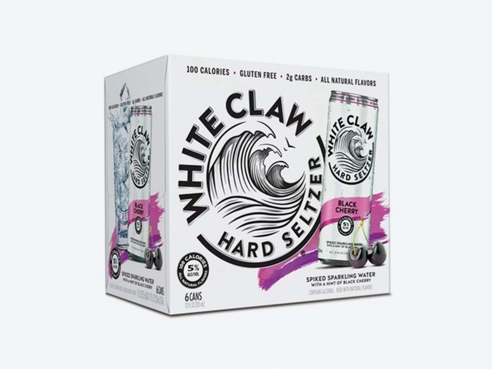 Order 6 PACK White Claw Black Cherry 12oz Can food online from Angelo's Wine Bar store, Chicago on bringmethat.com