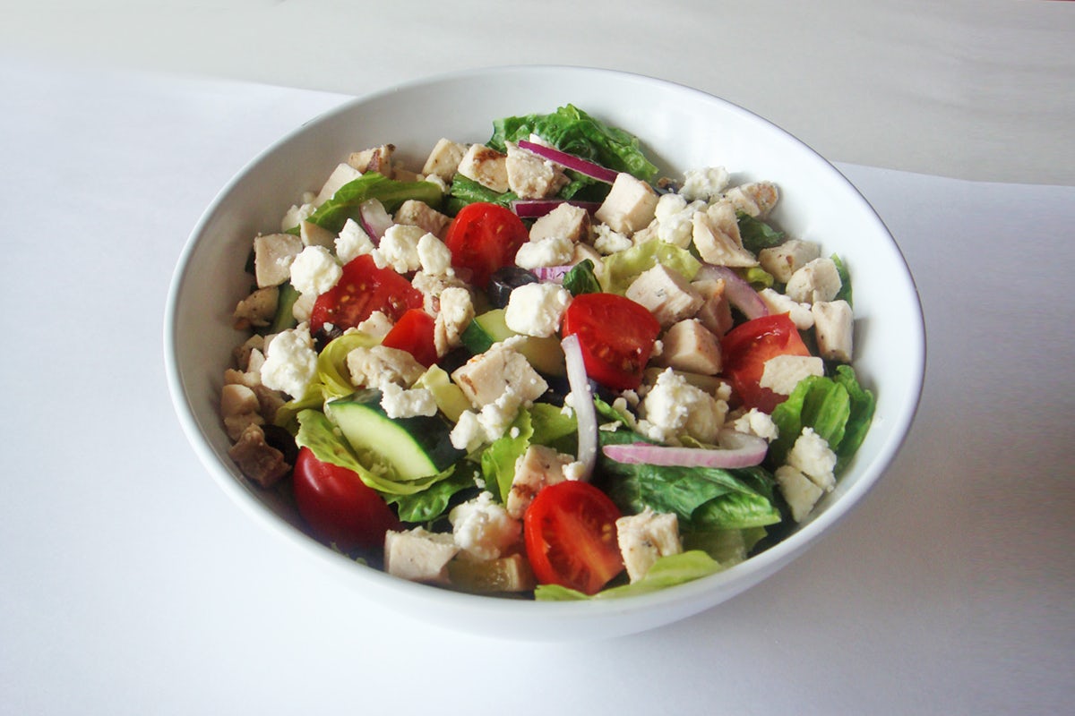 Order Entree Greek Salad food online from Pieology store, Gaithersburg on bringmethat.com