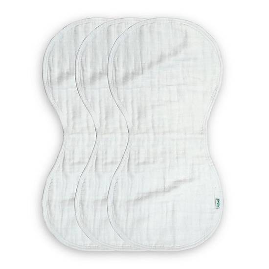 Order green sprouts® 3-Pack Organic Cotton Muslin Burp Cloths in White food online from Bed Bath & Beyond store, Lancaster on bringmethat.com