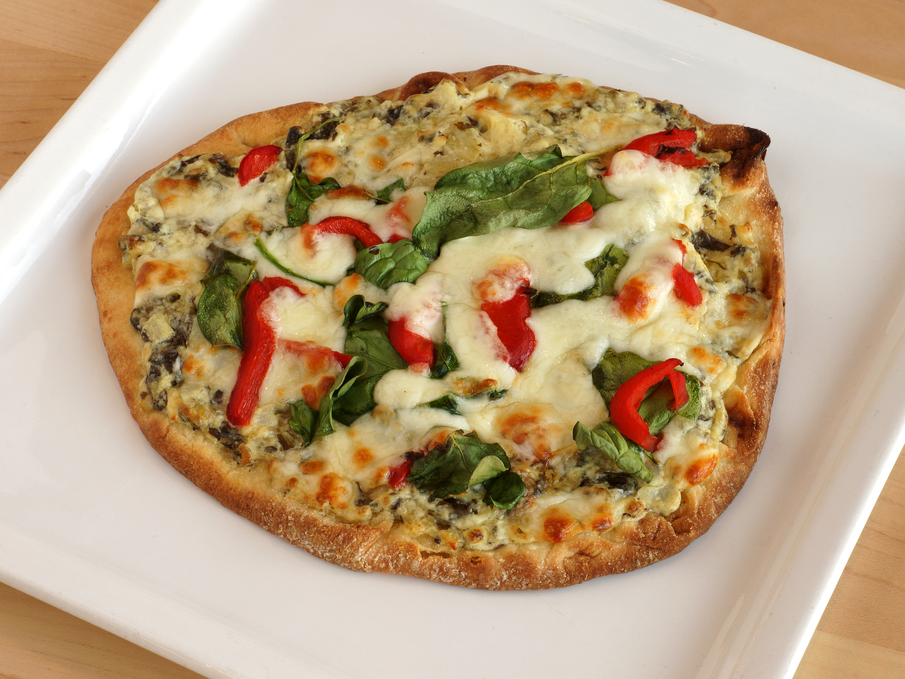 Order Spinach Artichoke FLATBREAD food online from Daily Dose Cafe and Espresso store, Minneapolis on bringmethat.com