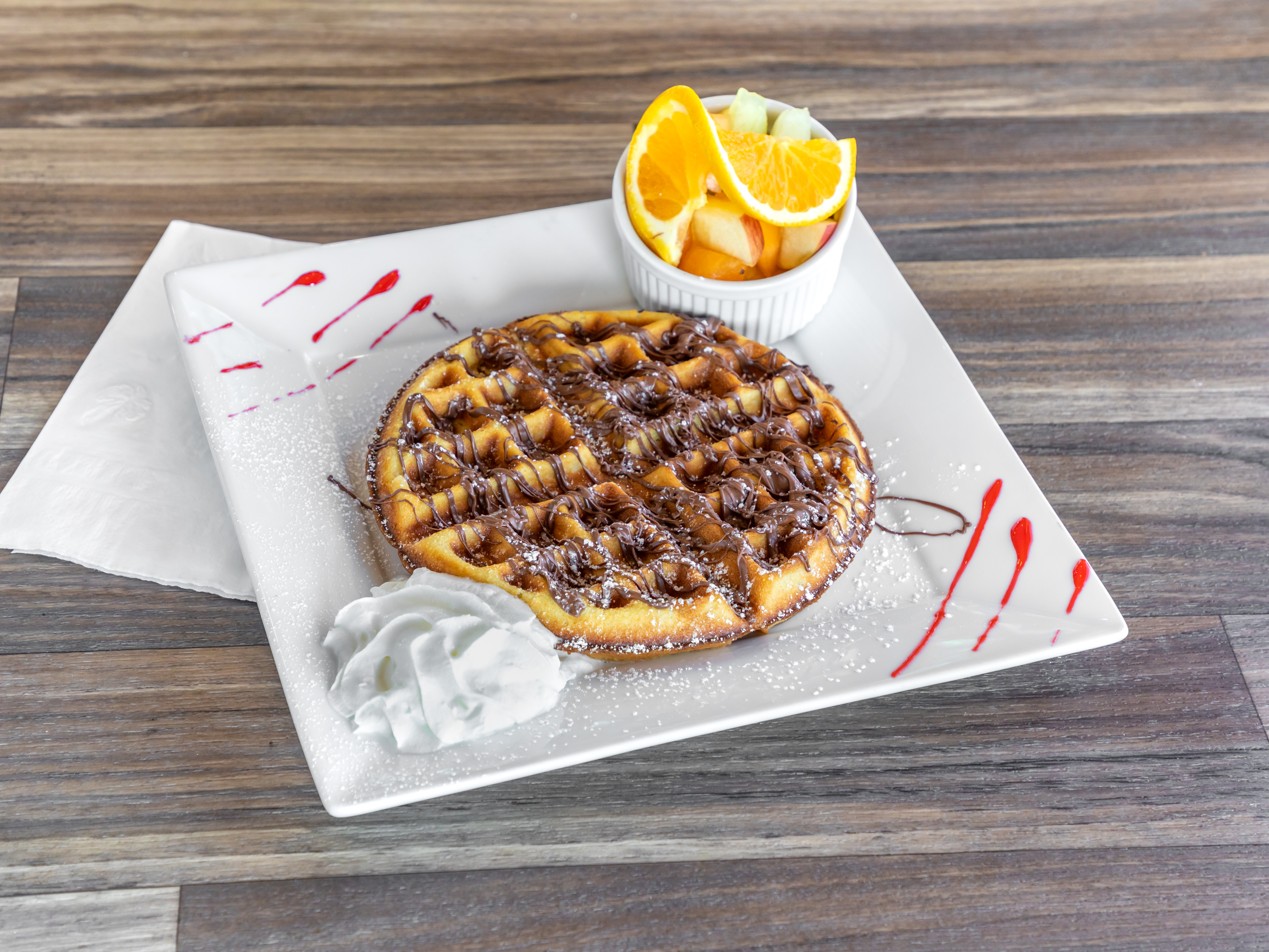 Order La Gaufre du Chef Waffle food online from Cafe Laurent store, Culver City on bringmethat.com
