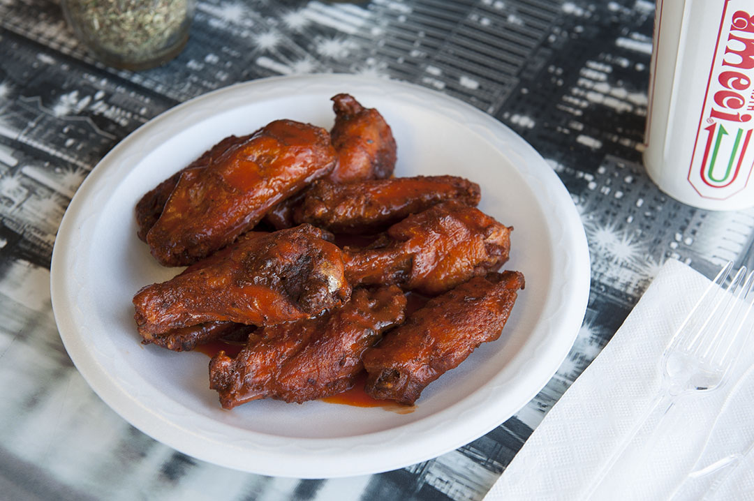 Order 18 Piece Bucket of Buffalo Wings with 2 Ranch Dipping food online from Ameci Pizza & Pasta store, Chatsworth on bringmethat.com
