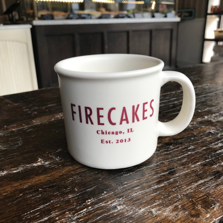 Order FIRECAKES Ceramic Mug food online from Firecakes Donuts store, Oak Park on bringmethat.com