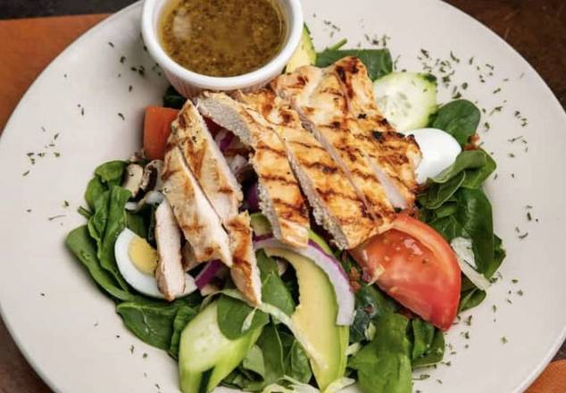 Order Grilled Chicken Spinach Salad food online from Cafe Gecko store, Fairview on bringmethat.com