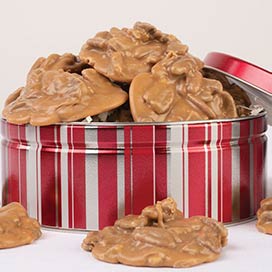 Order Pralines Gift Tin - 2 Pack food online from Savannah Candy Kitchen store, Atlanta on bringmethat.com