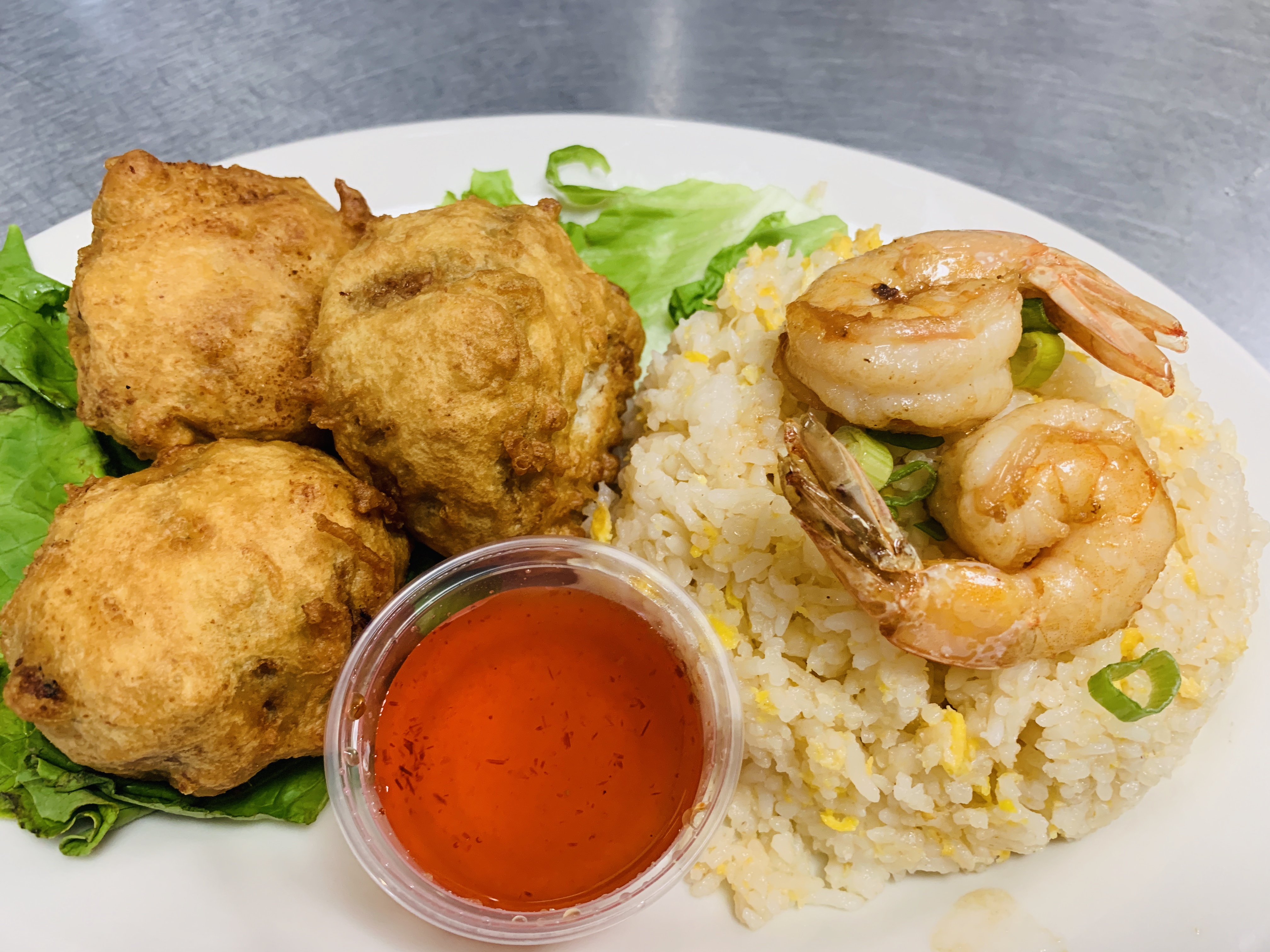 Order A5. Crab Ball Dinner Special food online from Shine Thai Cuisine store, Daly City on bringmethat.com