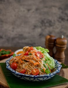 Order Papaya Salad food online from Morningside Thai Restaurant store, Houston on bringmethat.com
