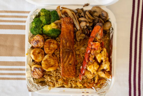 Order 15. Seafood Double food online from Yoshi Hibachi Grille store, Detroit on bringmethat.com