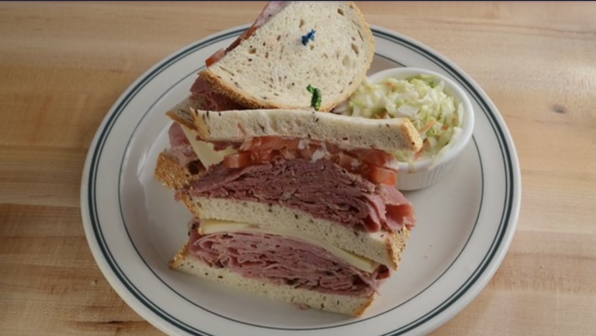 Order Corned Beef & Pastrami Decker food online from Famous Labels Deli store, Los Angeles on bringmethat.com