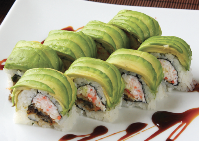 Order Caterpillar Roll food online from Asahi Sushi store, Granada Hills on bringmethat.com