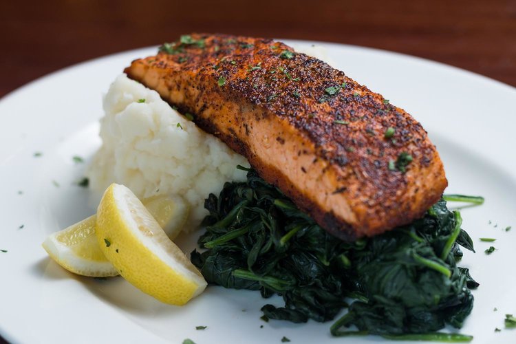 Order Blackened Salmon  food online from Dorrian's Red Hand store, Jersey City on bringmethat.com