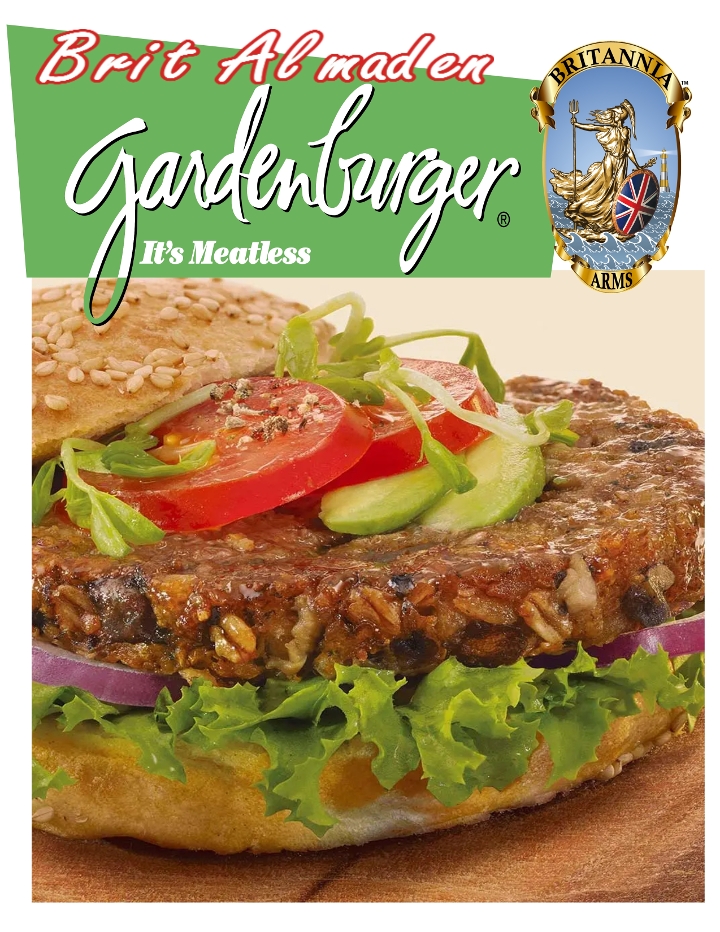 Order Garden Burger (Vegetarian) food online from Britannia Arms store, San Jose on bringmethat.com