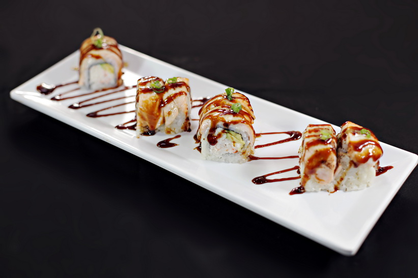 Order Baked Salmon Roll food online from Hon Sushi store, Corona on bringmethat.com