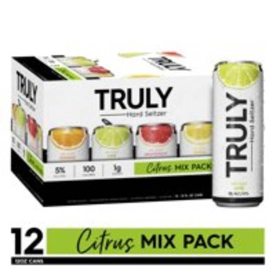 Order Truly Citrus Mix 12 Pack Cans 12 oz. food online from Round Up Liquor & Grocery store, Wildomar on bringmethat.com