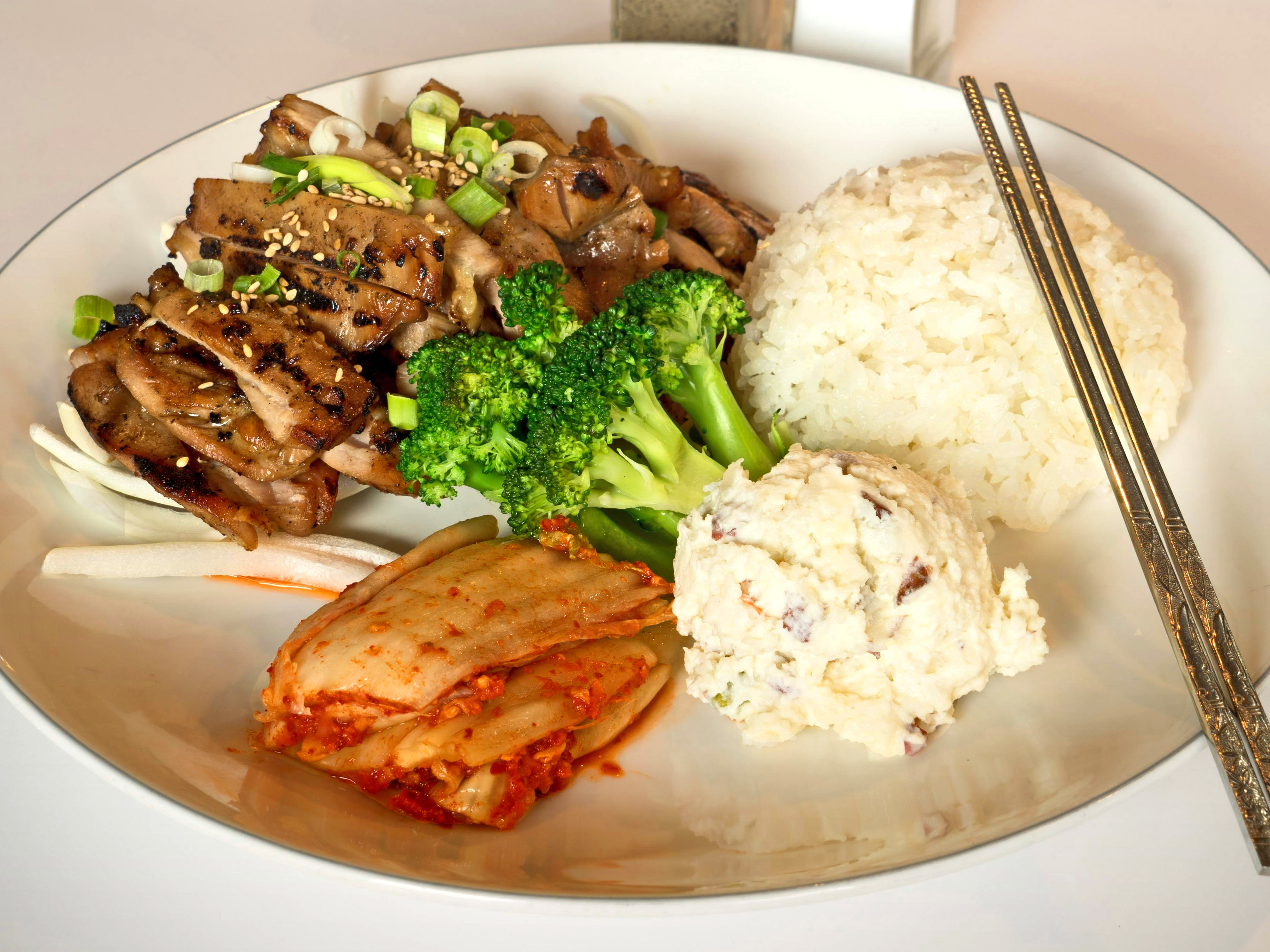Order 6. Spicy Chicken "Dak-Bulgogi" BBQ food online from Palace Korean Bbq store, Bellevue on bringmethat.com