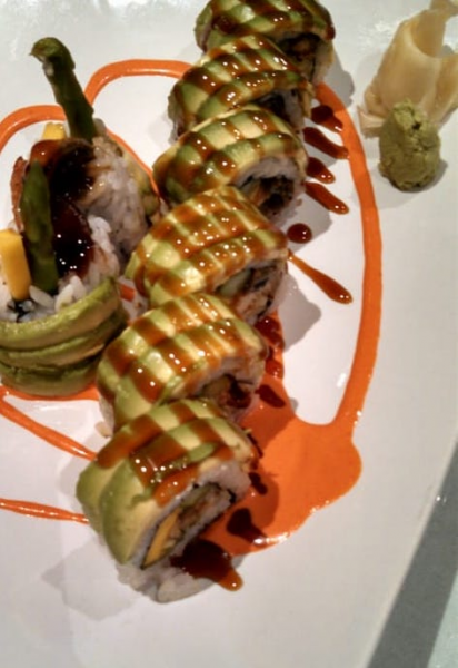 Order Eel and Asparagus Roll food online from Love Sushi store, Gaithersburg on bringmethat.com