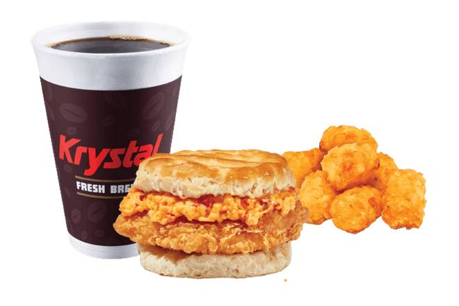 Order PIMENTO CHEESE CHIK® BISCUIT COMBO food online from Krystal store, Millington on bringmethat.com
