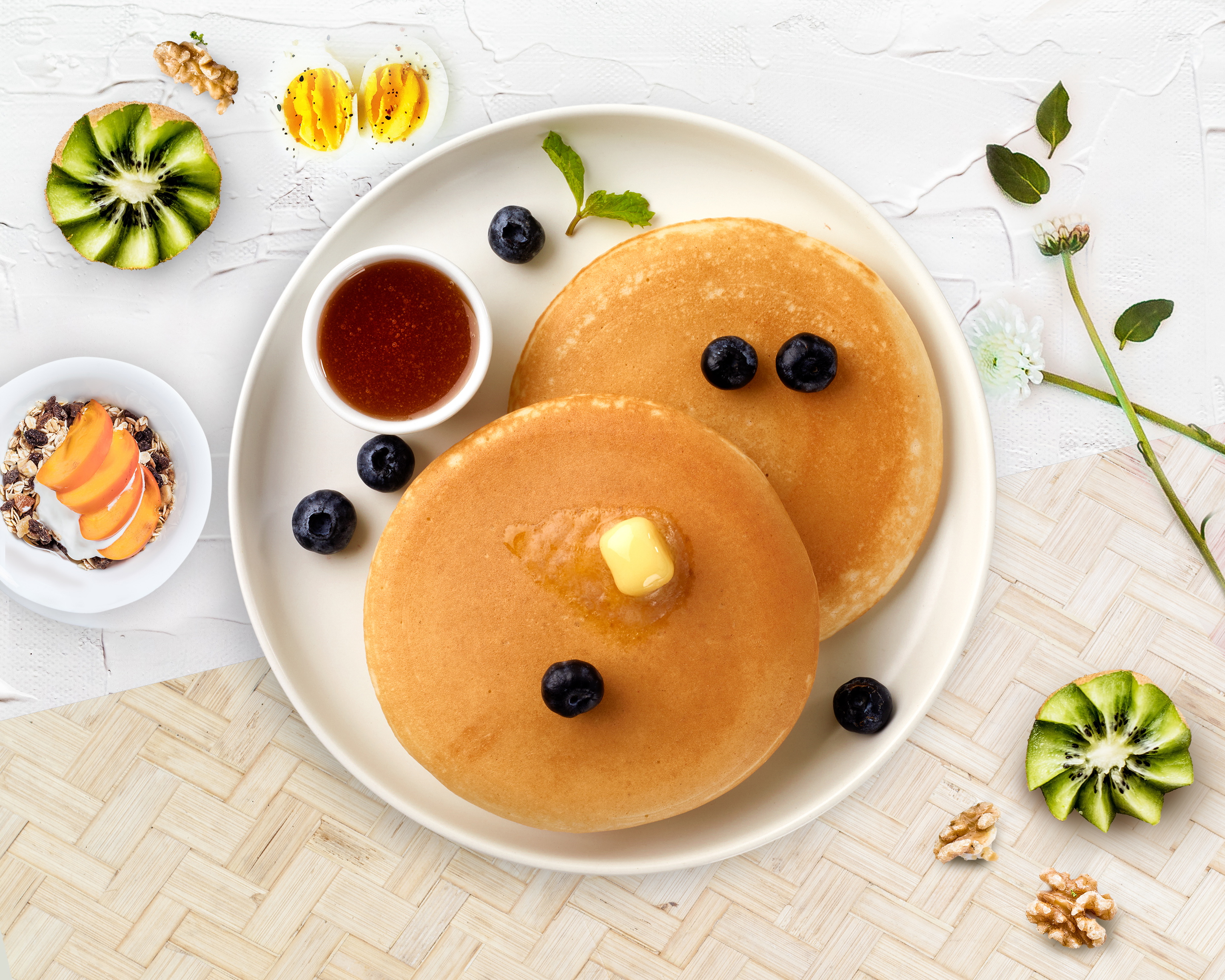 Order Very Blueberry Pancakes food online from First Meal First store, Armonk on bringmethat.com