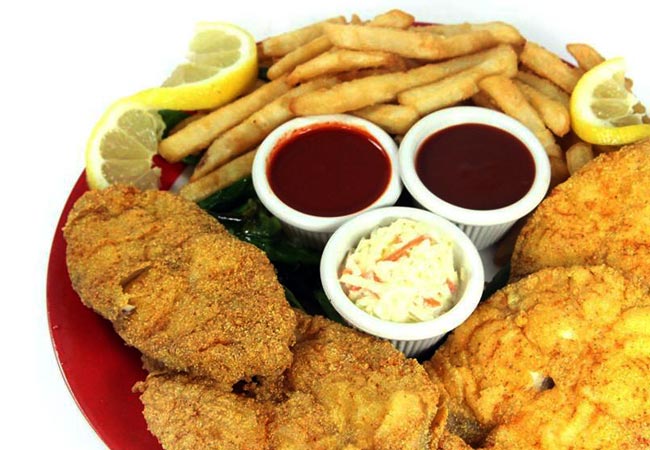 Order Fried Catfish Dinner food online from Jj Fish & Chicken store, Forest Park on bringmethat.com