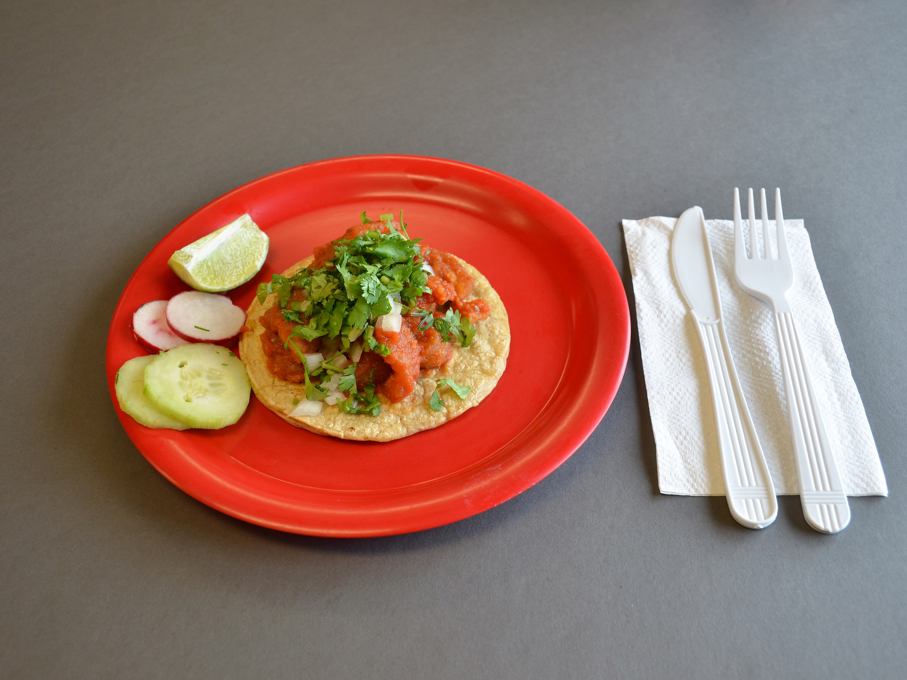 Order Chicharron Taco food online from Las Brazas Taqueria store, Lafayette on bringmethat.com
