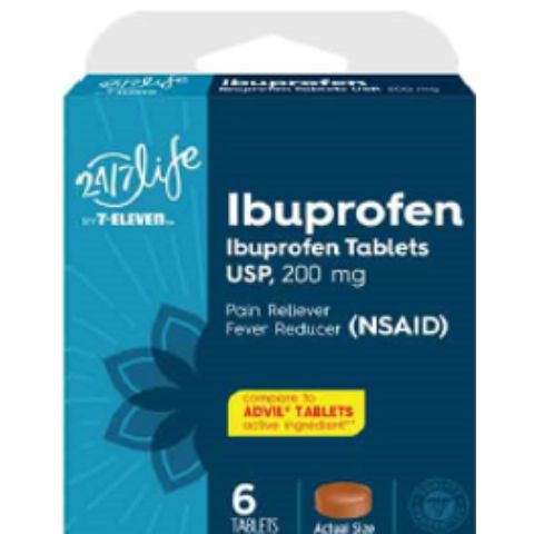 Order 24/7 Life Ibuprofen 6 Count food online from 7-Eleven store, Newark on bringmethat.com