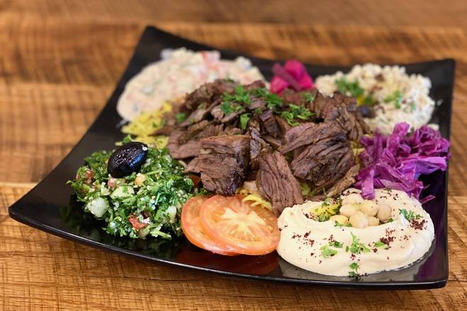 Order Beef Shawarma Platter food online from Jerusalem Bakery & Grill store, Roswell on bringmethat.com