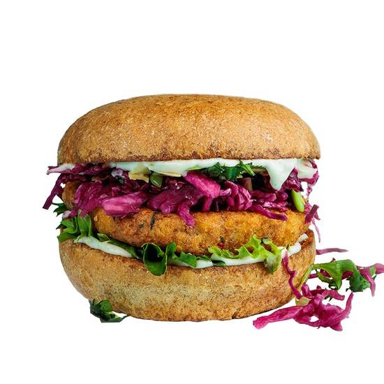 Order Wasabi Crabcake Sandwich food online from Native Foods Cafe store, Chicago on bringmethat.com