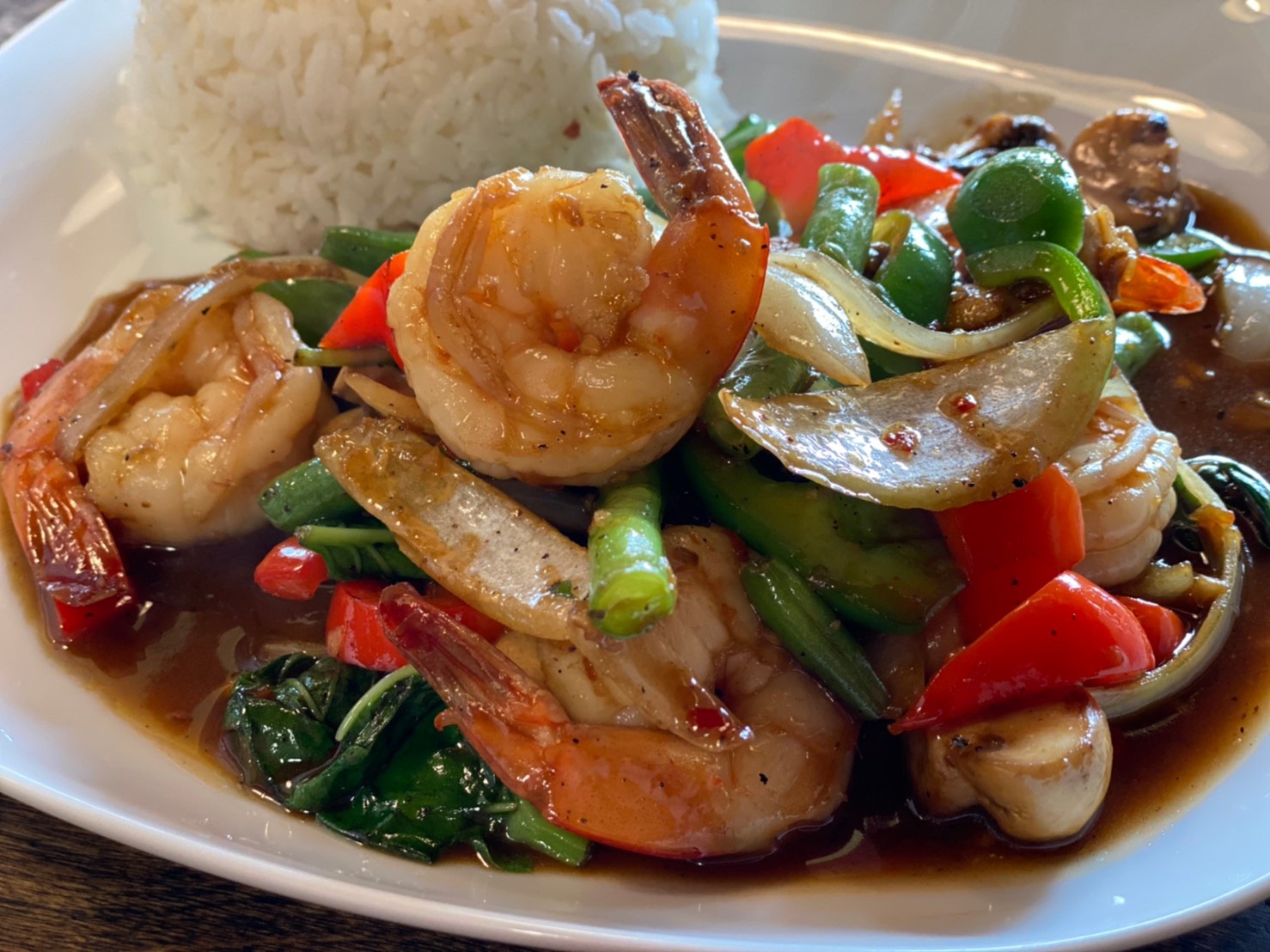Order Basil Shrimp food online from Little Thai Kitchen store, Greenwich on bringmethat.com