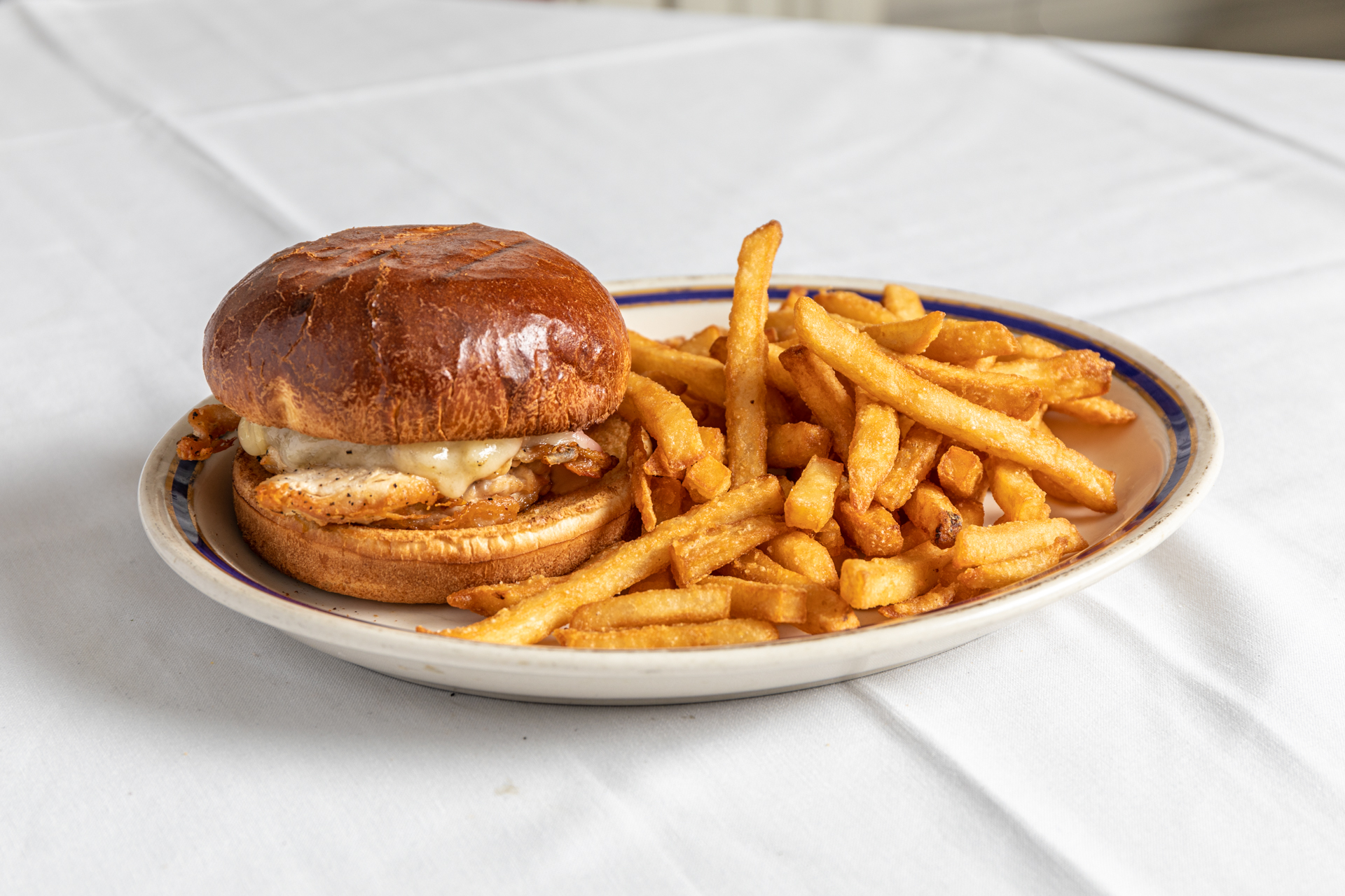 Order Smothered Chicken Sandwich food online from Eric Porter Haus store, Waukesha on bringmethat.com
