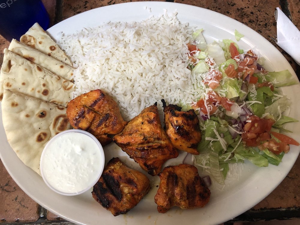 Order Chicken Kabob food online from Egyptian Cafe and Hooka Bar store, West Lafayette on bringmethat.com