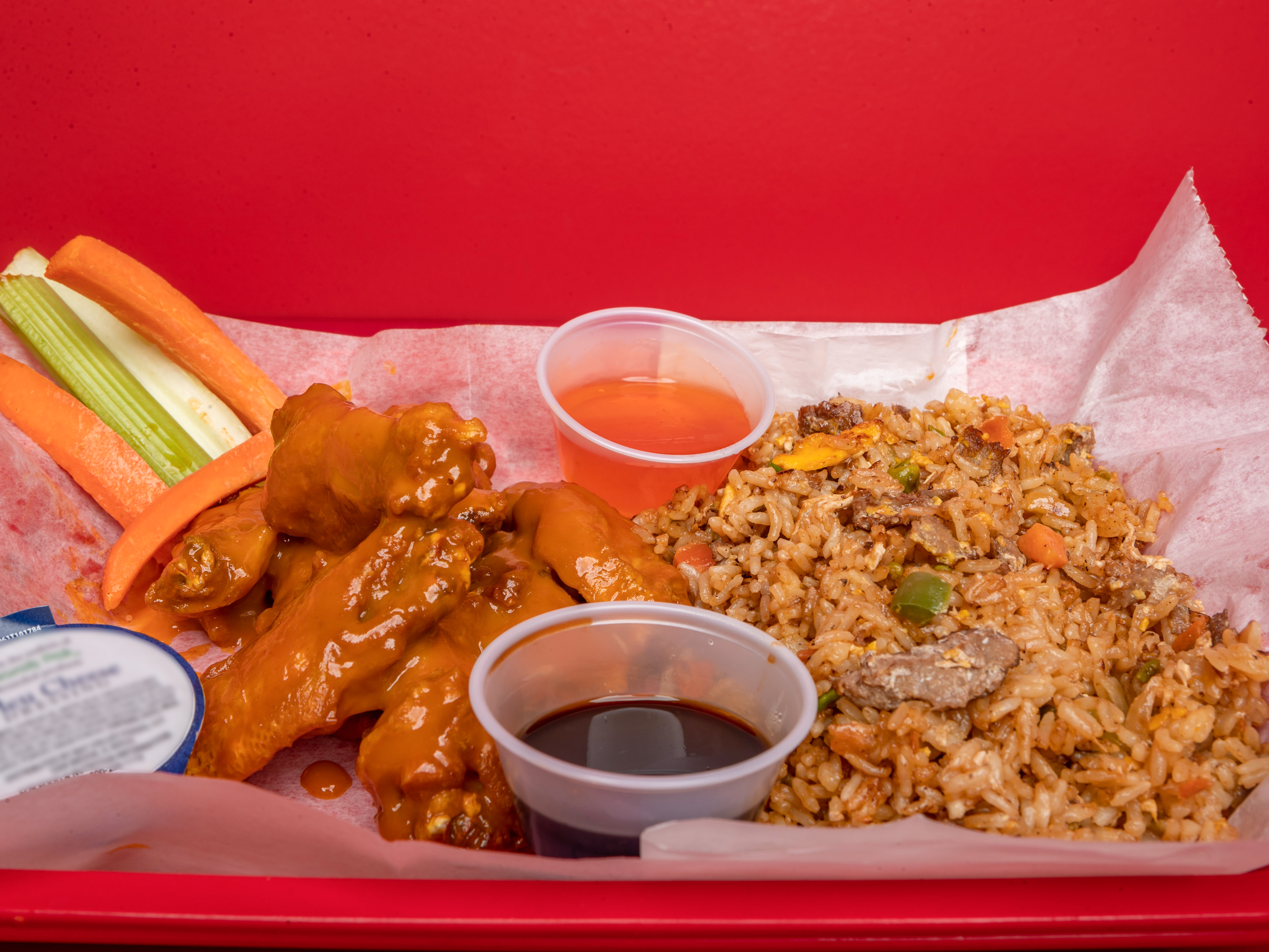 Order 6 Piece Wings & Rice food online from K Wings Cafe store, Lilburn on bringmethat.com