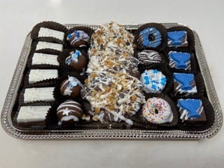 Order Chanukah truffle & bark gift set **best seller** food online from Twisted Gourmet Chocolates store, Passaic on bringmethat.com