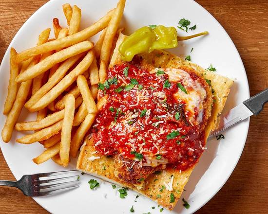 Order Chicken Parmesan Sandwich food online from Moretti's Ristorante and Pizzeria store, Lake in the Hills on bringmethat.com
