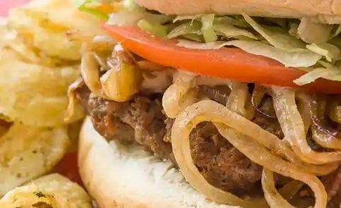 Order The Boss Burger food online from Office Hours Sandwich Shop store, Lafayette on bringmethat.com