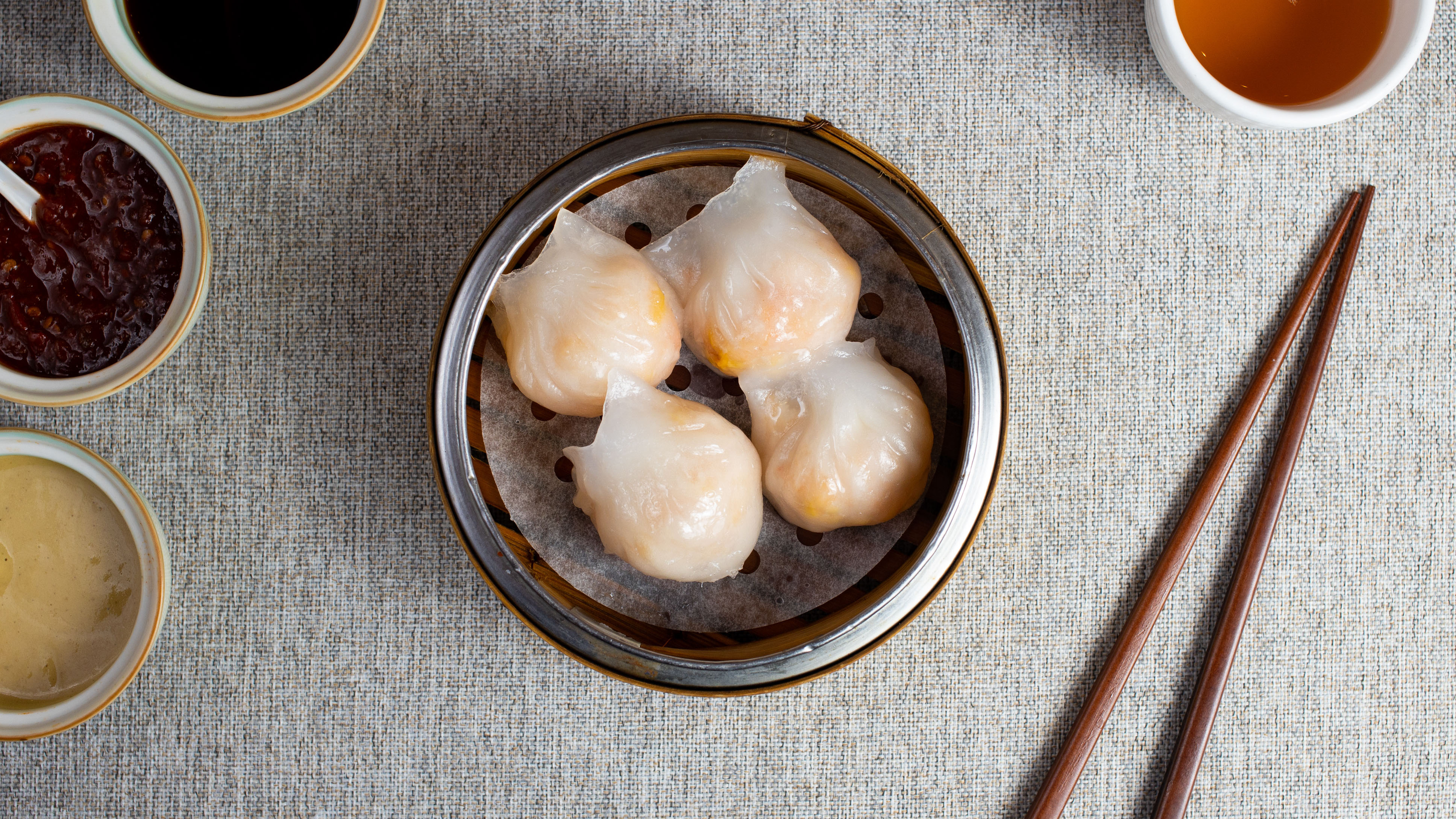 Order Shrimp Dumpling.  虾饺 food online from Fortune Cookie Chinese store, San Francisco on bringmethat.com