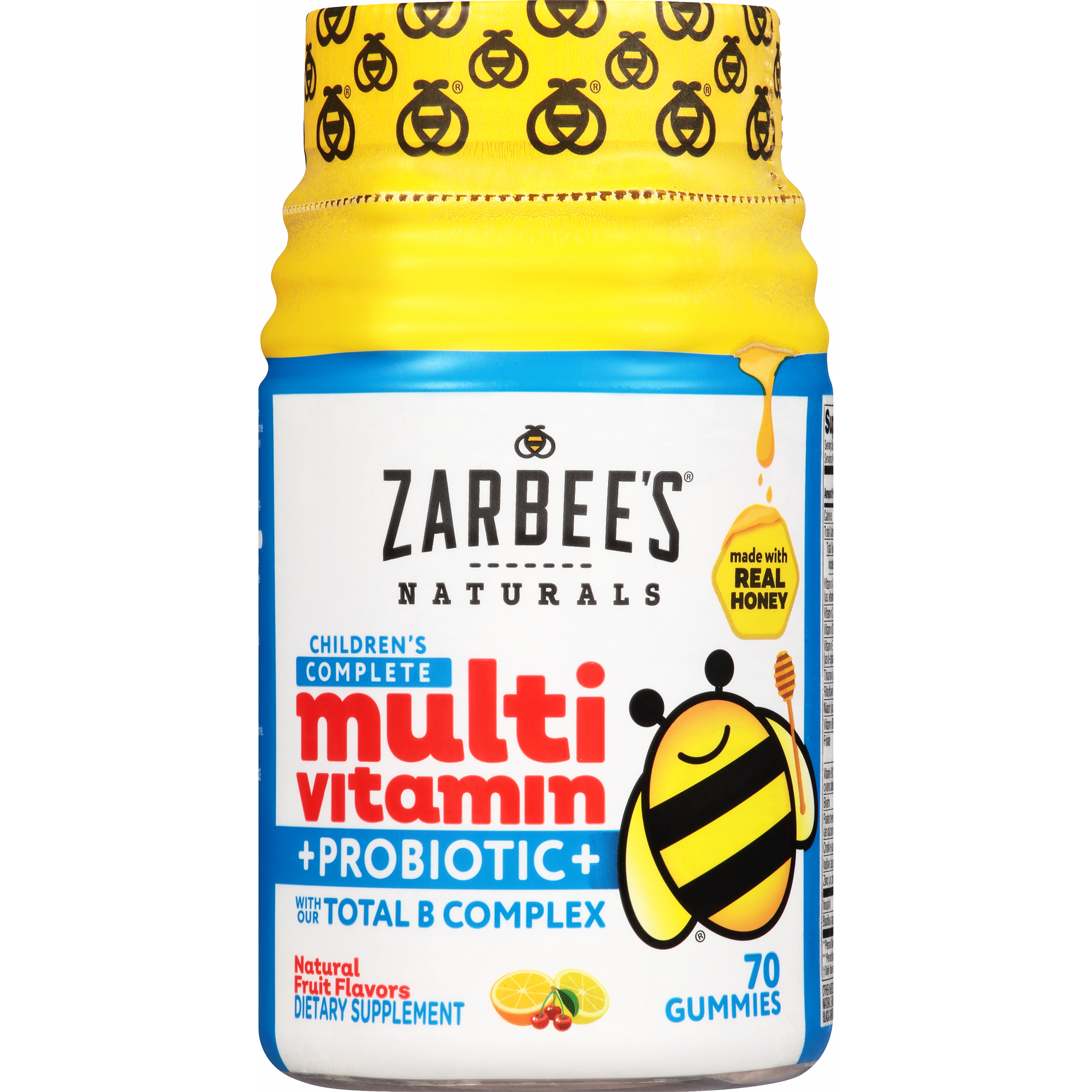Order Zarbee's Naturals Children's Complete Multivitamin + Probiotic Gummies, Natural Fruit - 70 Ct food online from Rite Aid store, Cathedral City on bringmethat.com