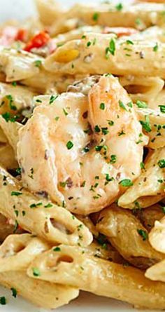 Order Shrimp Pasta with Alfredo Sauce food online from Le Vera Pizza store, Nashville on bringmethat.com