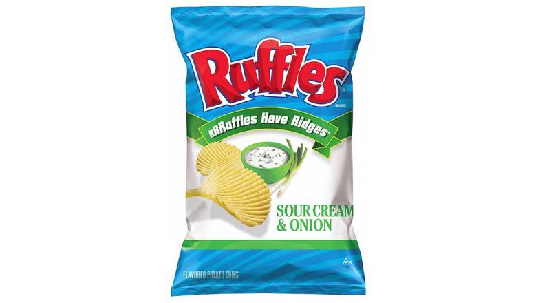 Order Ruffles Sour Cream & Onion food online from Trumbull Mobil store, Trumbull on bringmethat.com