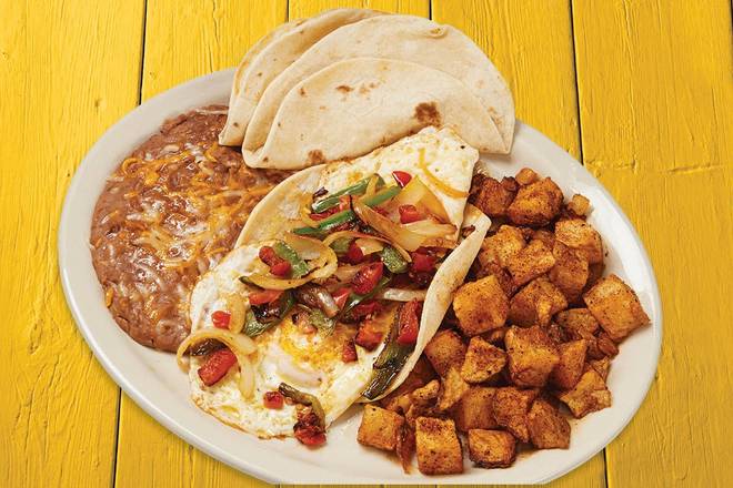 Order Huevos Rancheros food online from Fuzzy's Taco Shop store, College Station on bringmethat.com