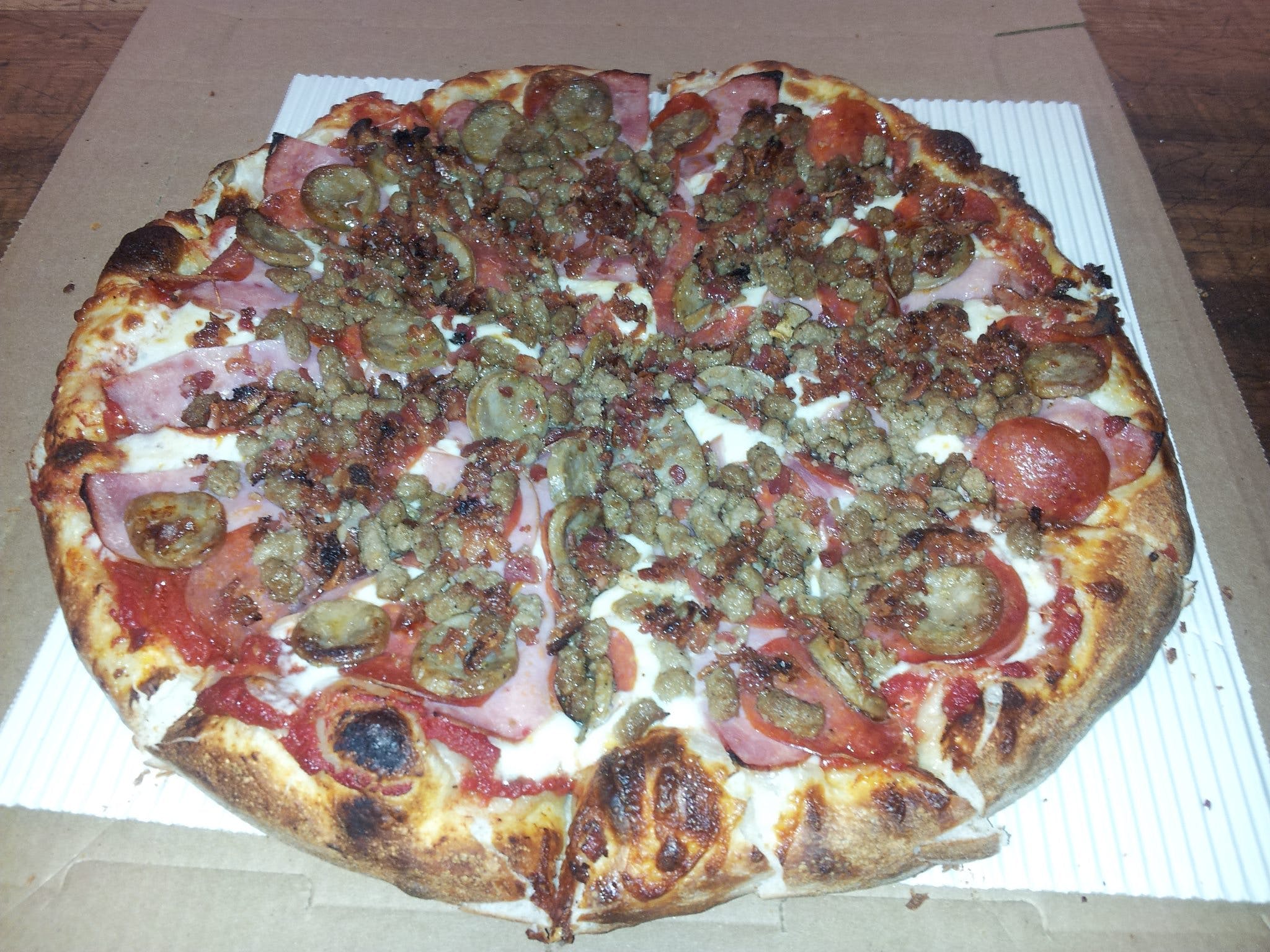 Order The Godfather Pizza - Medium 12" (8 Slices) food online from The Pizza Place store, Riverside on bringmethat.com