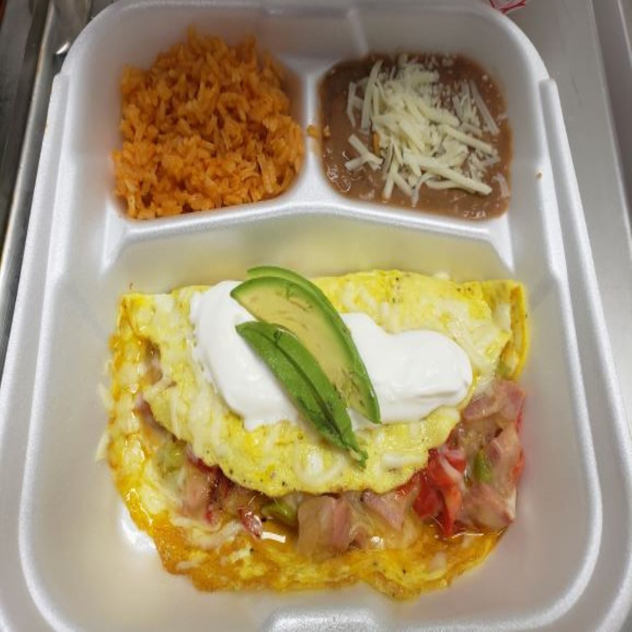 Order Western Omelette food online from Mamicons Mexican Restaurant store, Los Angeles on bringmethat.com
