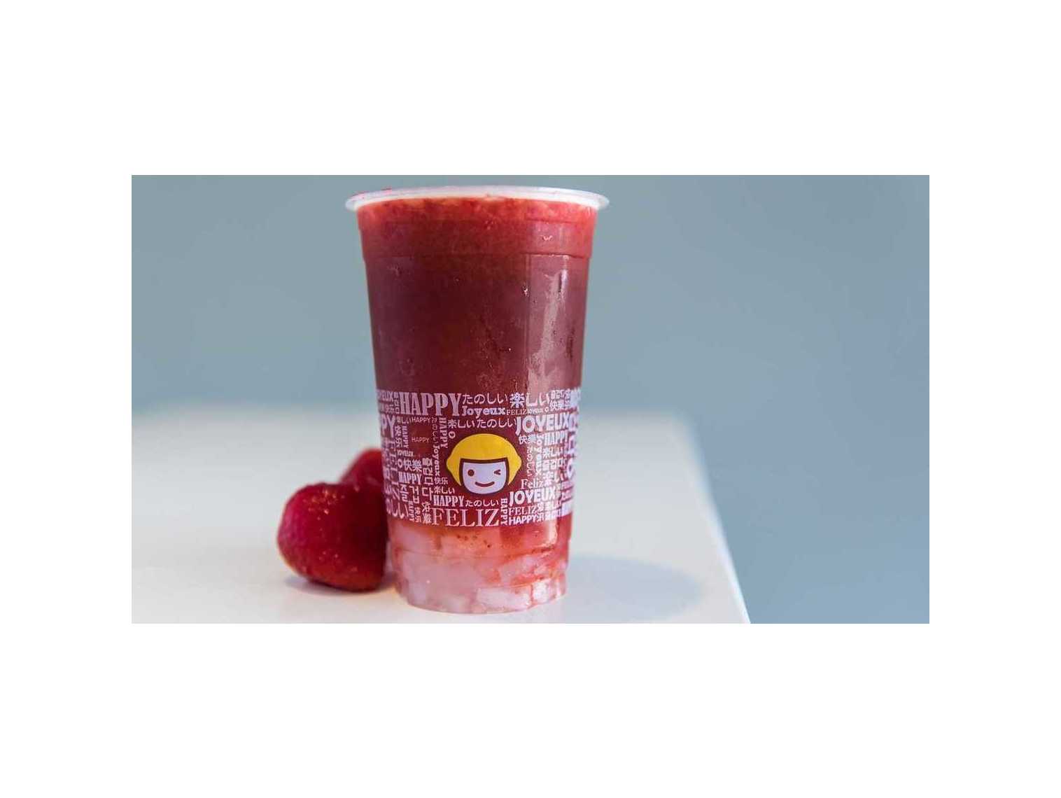 Order G6. Strawberry Black Tea food online from Happy Lemon store, Foster City on bringmethat.com