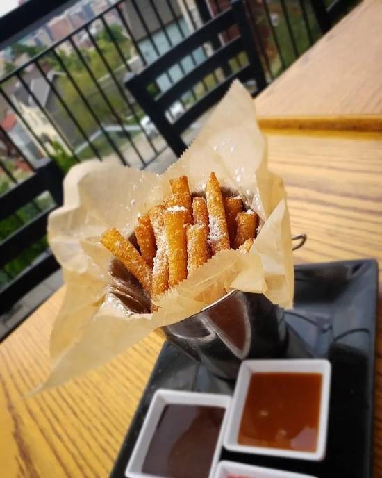 Order Funnel Cake Fries food online from Coughlin Law Kitchen And Ale House store, Pittsburgh on bringmethat.com