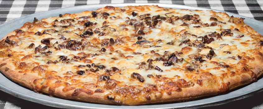 Order Bama Jam Pizza - Small 8" (4 Slices) food online from Bucceto's store, Bloomington on bringmethat.com