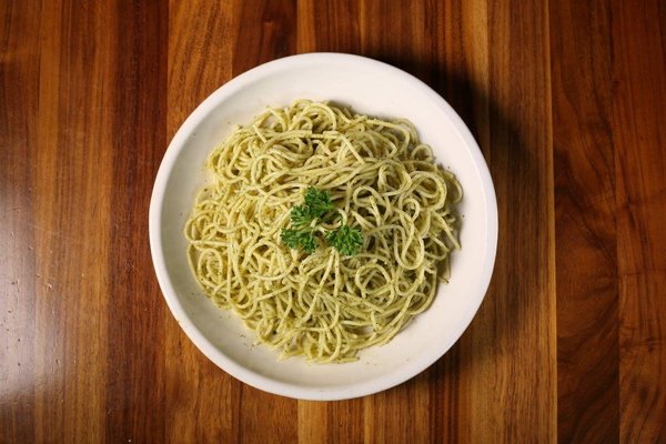 Order Spaghetti Con Pesto - Spaghetti Festa food online from The Pasta House Co. store, Saint Louis on bringmethat.com