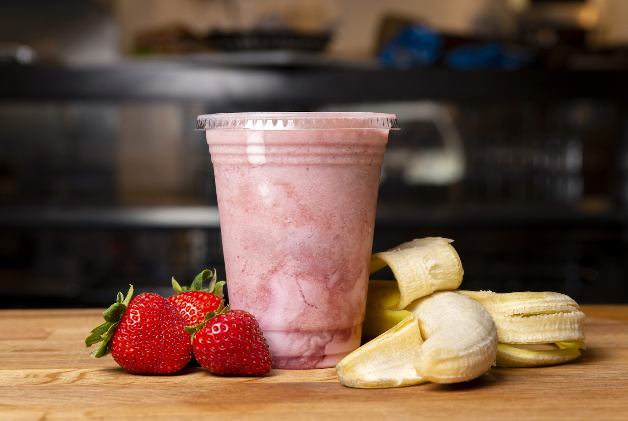 Order Strawberry Banana Smoothie food online from Manhattan Bagel store, Chalfont on bringmethat.com