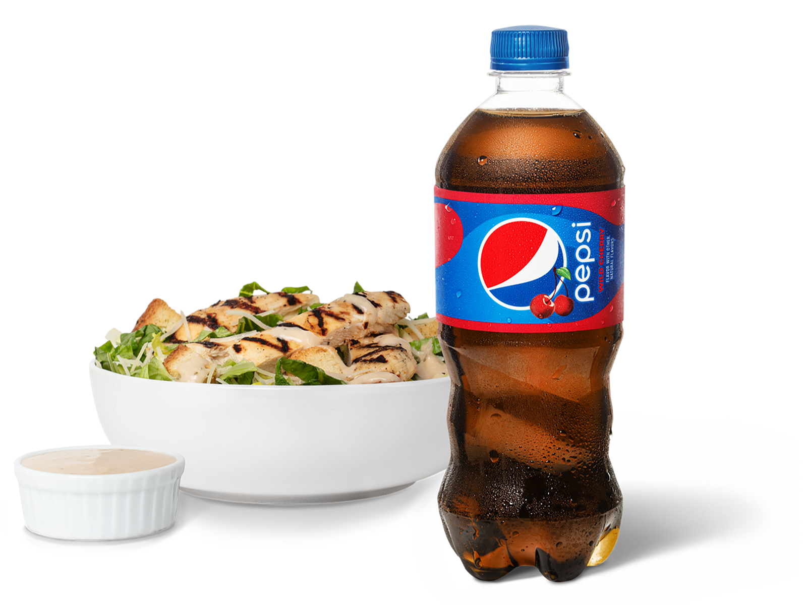 Order Chicken Caesar Salad & Pepsi Cherry food online from Pep Place store, Yuma on bringmethat.com