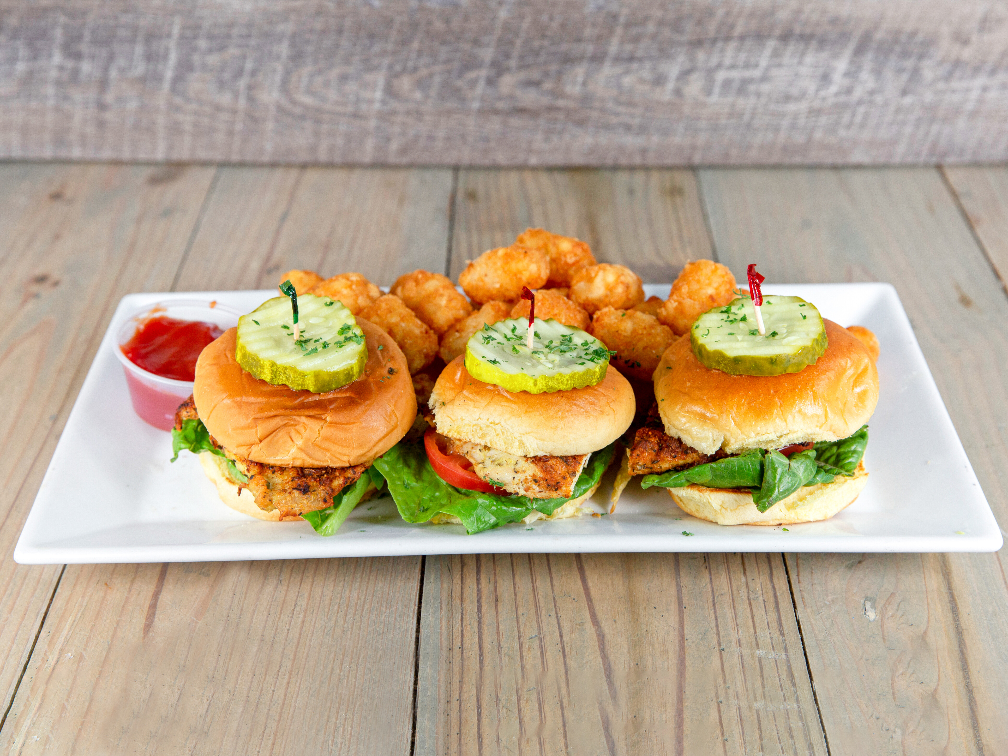 Order Grilled or Fried Chicken Sliders food online from North Sea Tavern store, Southampton on bringmethat.com